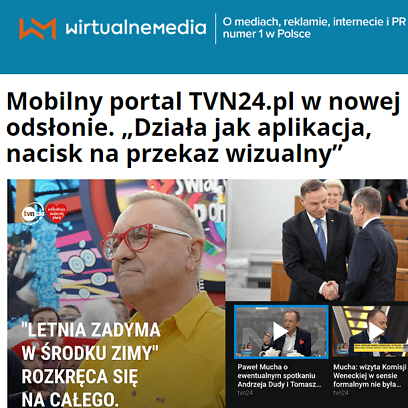 Mobilny portal TVN24.pl w nowej odsłonie oceniają specjaliści agencji interaktywnych.