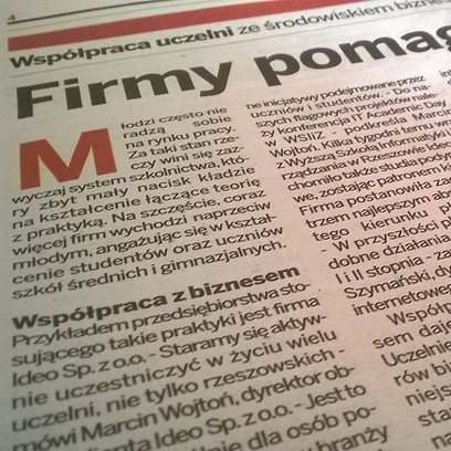 Firmy pomagają zdobyć wiedzę